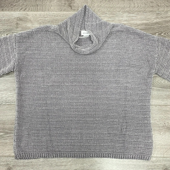 Liz Claiborne Chenille Cowl Neck Sweater Gray M - Picture 3 of 15